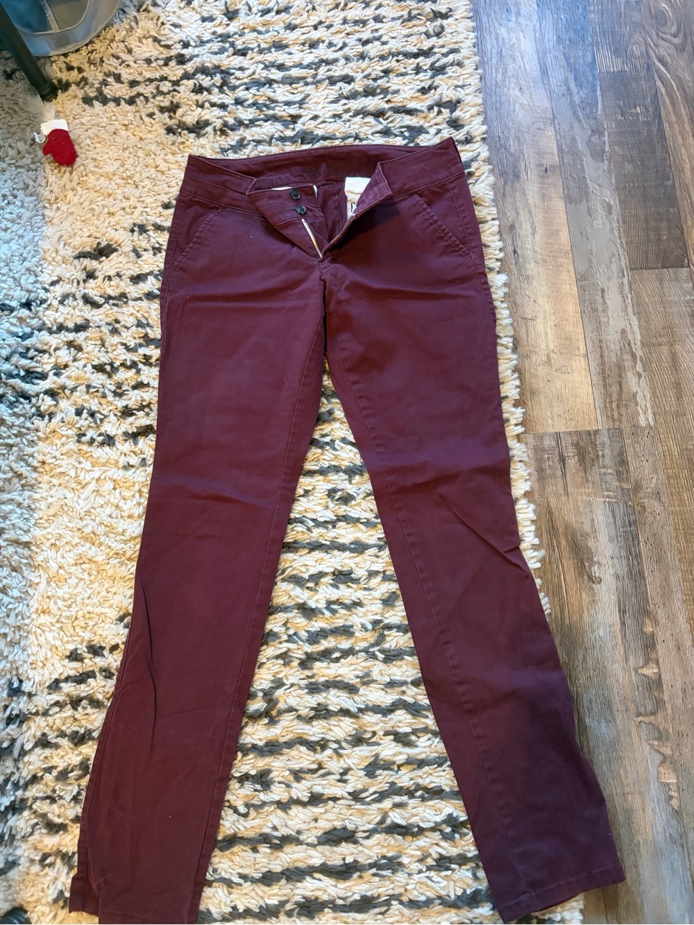 American Eagle Outfitters Burgundy Straight-Leg Pants